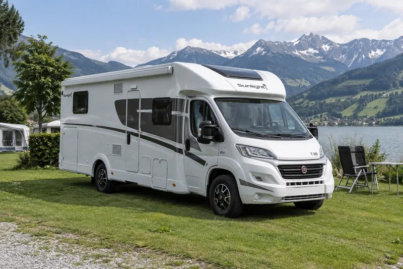 KI-generiertes Beispielbild · Sunlight T 68 – Alpen Camper Flotte